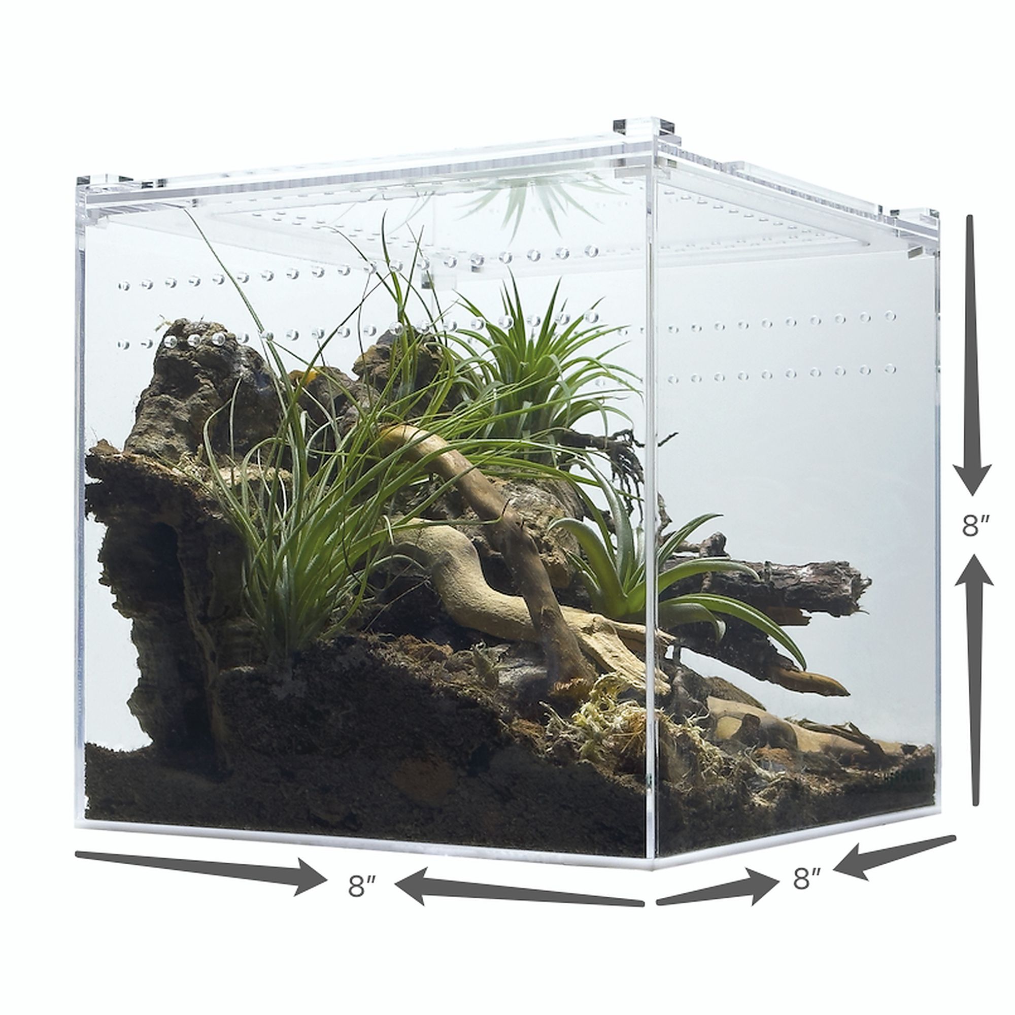 HerpCult Acrylic Terrarium Medium - 8" x 8" x 8" - thumbnail 6