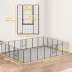 PawHut 24 Panels 44.5" Height Heavy Duty Dog Playpen image thumbnail 3