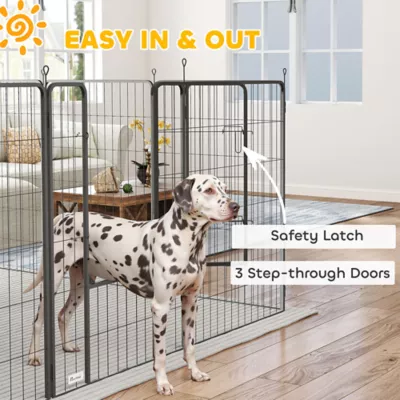 PawHut 24 Panels 44.5" Height Heavy Duty Dog Playpen - Image 6