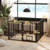 PawHut 8 Panels Dog Playpen, Foldable Portable Pet Playpen with Door, 30"H image thumbnail 3