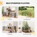 PawHut 8 Panels Dog Playpen, Foldable Portable Pet Playpen with Door, 30"H image thumbnail 4