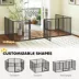 PawHut 8 Panels Dog Playpen, Foldable Portable Pet Playpen with Door, 30"H image thumbnail 5