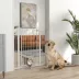 PawHut 30"-41" Wide Pet Gate with Small Door, 42" H with 3-Inch and 5.5-Inch Extension Kit image thumbnail 2