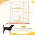 PawHut 30"-41" Wide Pet Gate with Small Door, 42" H with 3-Inch and 5.5-Inch Extension Kit image thumbnail 3