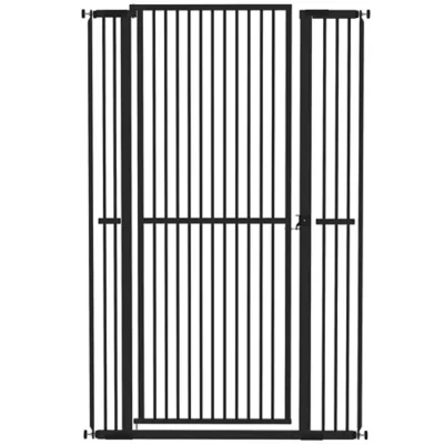 PawHut 59" Extra Tall Pet Gate, 30"-41"W with 2.8" and 5.5" Extensions - Image 1