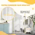 PawHut 59" Extra Tall Pet Gate, 30"-41"W with 2.8" and 5.5" Extensions image thumbnail 4
