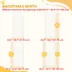 PawHut 59" Extra Tall Pet Gate, 30"-41"W with 2.8" and 5.5" Extensions image thumbnail 7