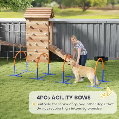 PawHut Dog Agility Training, 4 PCS Obstacle Course with Carrying Bag - Image 6