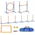 PawHut Dog Agility Training Equipment w/ Weave Poles, Adjustable Hurdle, Jump Ring, Pause Box, Balls image thumbnail 1