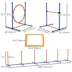 PawHut Dog Agility Training Equipment w/ Weave Poles, Adjustable Hurdle, Jump Ring, Pause Box, Balls image thumbnail 3