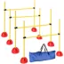 PawHut Dog Agility Training Equipment, 4 PCS Obstacle Course with Height Adjustable Jump Hurdle &Bag image thumbnail 1