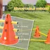 PawHut Dog Agility Hurdle Cone Set, Adjustable Obstacle Course Equipment with 6 Cones & 6 Poles,Bag image thumbnail 6