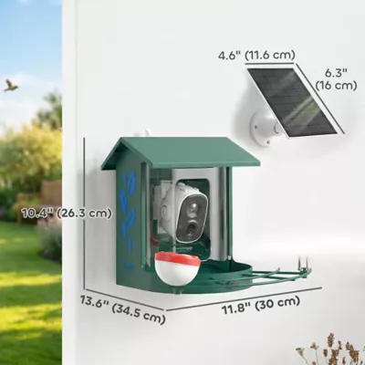PawHut Smart Bird Feeder Camera with AI Identify 16000+ Birds, Auto Video Capture, Solar Powered - Image 3