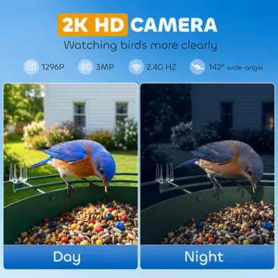 PawHut Smart Bird Feeder Camera with AI Identify 16000+ Birds, Auto Video Capture, Solar Powered - Image 5