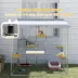 PawHut 79" L Galvanized Steel Catio Outdoor Cat Enclosure w/ Waterproof Canopy image thumbnail 4