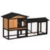 PawHut 69"L Wooden Rabbit Hutch Pet Playpen Bunny House Enclosure with Run Box, Slide-out Tray, Ramp image thumbnail 1