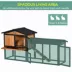 PawHut 69"L Wooden Rabbit Hutch Pet Playpen Bunny House Enclosure with Run Box, Slide-out Tray, Ramp image thumbnail 4