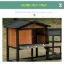 PawHut 69"L Wooden Rabbit Hutch Pet Playpen Bunny House Enclosure with Run Box, Slide-out Tray, Ramp image thumbnail 5