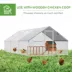 PawHut 9.8' x 26.2' x 6.6' Chicken Coop Cage, Outdoor Hen House w/Cover & Lockable Door image thumbnail 5