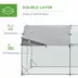 PawHut Galvanized Large Metal Chicken Coop Cage Walk-in Enclosure with Cover for Outdoors image thumbnail 4