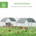 PawHut Galvanized Large Metal Chicken Coop Cage Walk-in Enclosure with Cover for Outdoors image thumbnail 5