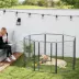 PawHut Large Dog Playpen Indoor/Outdoor, Foldable PlayPen with Lockable Door and Ground Stakes image thumbnail 2