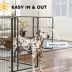 PawHut Large Dog Playpen Indoor/Outdoor, Foldable PlayPen with Lockable Door and Ground Stakes image thumbnail 5