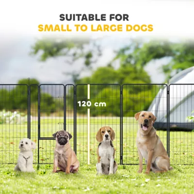 PawHut 16 Panels Dog Playpen with Strap, Portable, for Large Dogs, 47" Height - Image 6