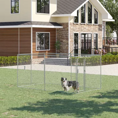 PawHut 99 Sq. Ft. Dog Playpen Outdoor with Galvanized Steel Frame - Image 2