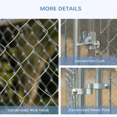 PawHut 99 Sq. Ft. Dog Playpen Outdoor with Galvanized Steel Frame - Image 5