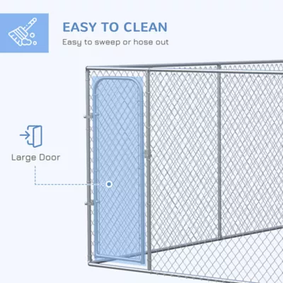 PawHut 99 Sq. Ft. Dog Playpen Outdoor with Galvanized Steel Frame - Image 6
