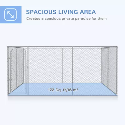PawHut 99 Sq. Ft. Dog Playpen Outdoor with Galvanized Steel Frame - Image 4