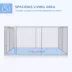 PawHut 99 Sq. Ft. Dog Playpen Outdoor with Galvanized Steel Frame image thumbnail 4