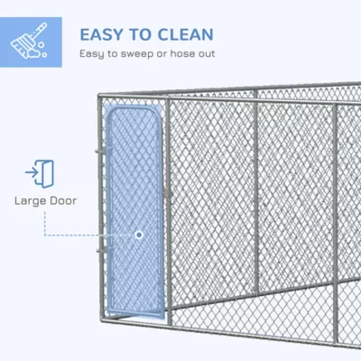 PawHut 99 Sq. Ft. Dog Playpen Outdoor with Galvanized Steel Frame - Image 6