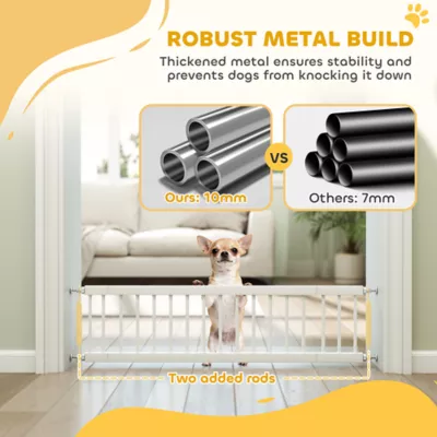 PawHut Dog Gate, Adjustable Pet Gate, 10" Tall with 2 Extensions, Pressure Mount Kit - Image 6