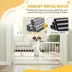 PawHut Dog Gate, Adjustable Pet Gate, 18" Tall with 2 Extension, Pressure Mount Kit image thumbnail 6