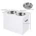 PawHut Large Elevated Pet Feeder with Storage and 2 Stainless Steel Dog Bowls image thumbnail 3