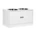 PawHut Elevated Dog Bowls for Large Dogs-Pet Feeding Station, Storage, 2 Stainless Steel Bowls image thumbnail 1