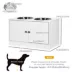 PawHut Elevated Dog Bowls for Large Dogs-Pet Feeding Station, Storage, 2 Stainless Steel Bowls image thumbnail 3