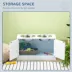 PawHut Elevated Dog Bowls for Large Dogs-Pet Feeding Station, Storage, 2 Stainless Steel Bowls image thumbnail 5