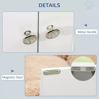 PawHut Elevated Dog Bowls for Large Dogs-Pet Feeding Station, Storage, 2 Stainless Steel Bowls - Image 6