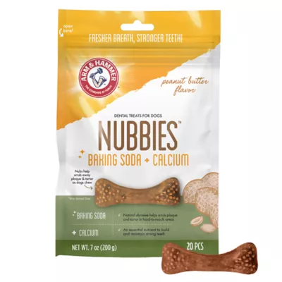 Arm & Hammer Nubbies Dental Treats for Dogs, Peanut Butter Flavor, 20 Count - Image 1