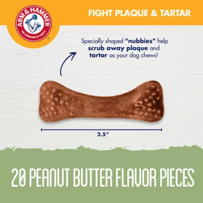 Arm & Hammer Nubbies Dental Treats for Dogs, Peanut Butter Flavor, 20 Count - Image 4