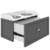 PawHut Elevated Pet Feeding Station with Storage and 2 Stainless Steel Bowls, 23.6"x11.8" x14.2" image thumbnail 6