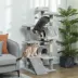 PawHut 53"H Cat Tree, Large Play House Multi-Level Activity Center image thumbnail 2