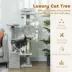 PawHut 53"H Cat Tree, Large Play House Multi-Level Activity Center image thumbnail 4
