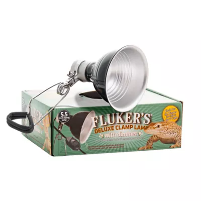 Fluker's® Deluxe Ceramic Clamp Lamp with Dimmer Switch - 5.5 inches - Reptile Light Fixture - Image 1