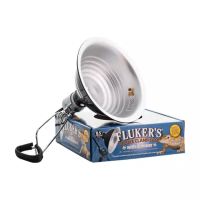 Fluker's® Deluxe Ceramic Clamp Lamp with Dimmer Switch - 8.5 inches - Reptile Light Fixture - Image 1