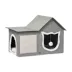 PawHut Large Cat Bed for Indoor, Cat House Hideaway with Soft Cushion, Scratching Pad, Dangling Ball image thumbnail 1