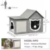 PawHut Large Cat Bed for Indoor, Cat House Hideaway with Soft Cushion, Scratching Pad, Dangling Ball image thumbnail 3